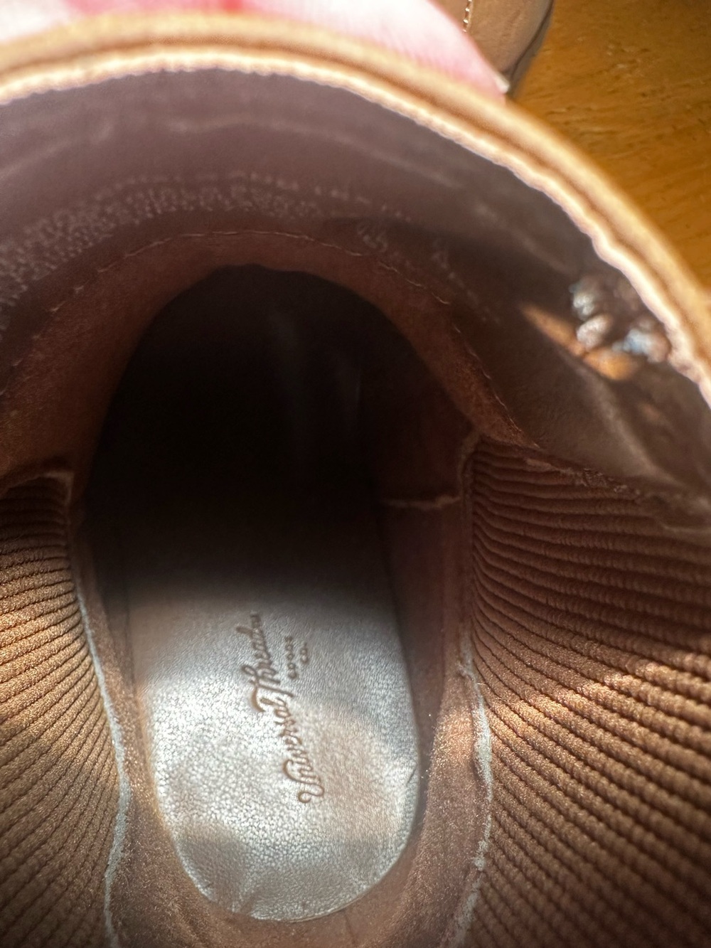 Brown wedge slip on ankle boots wms sz 6 1/2 - Picture 4 of 8